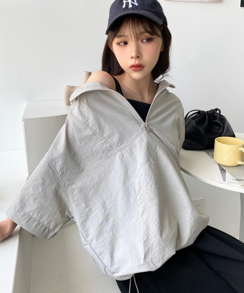 「moment+」 ナイロンブルゾン M オフホワイト レディース_画像9