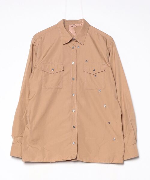 N21(numero ventuno)◆レースシャツ/長袖ブラウス/38/コットン/BLK/16A-G022-4078 N°21 - N゜21(ヌメロ ヴェントゥーノ) 長袖シャツブラウス