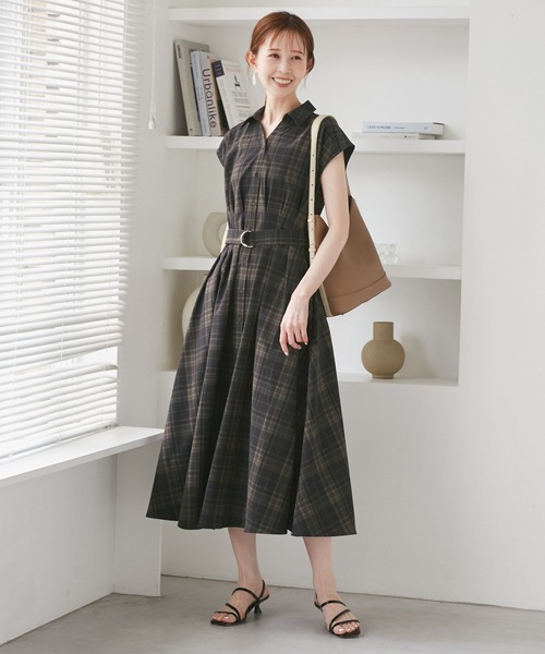 【新品】ロペピクニック　ウエストタックチェックアソートワンピース ROPE' PICNIC（ロペ ピクニック） ワンピース ウエストタックチェック