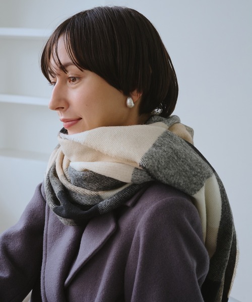 ロロピアーナ チェック柄ストール Loro Piana ロロピアーナ マフラー ストール 男女兼用 チェック柄