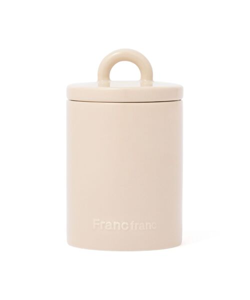 Francfranc（フランフラン） キッチン ロゴ キャニスター アイボリー