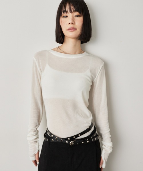 HANNE tシャツ シアーロングスリーブTEE レディース : ZOZOTOWN Yahoo