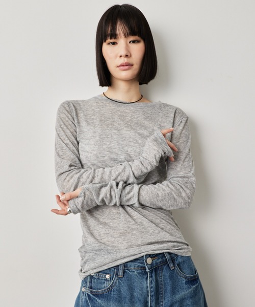 HANNE tシャツ シアーロングスリーブTEE レディース : ZOZOTOWN Yahoo