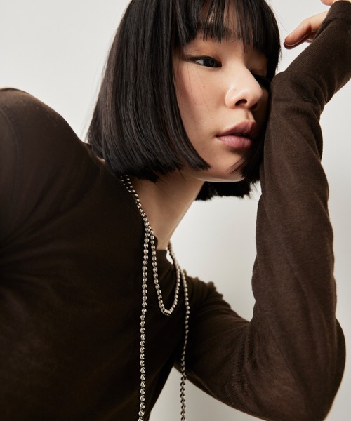 HANNE tシャツ シアーロングスリーブTEE レディース : ZOZOTOWN Yahoo