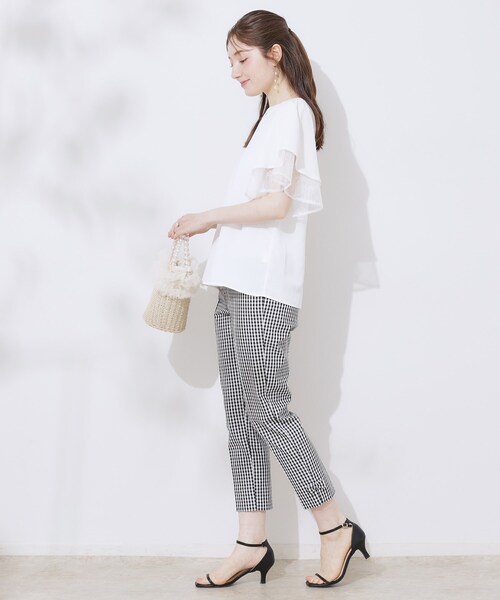 「couture brooch」 半袖ブラウス 40 ブラック レディース_画像3