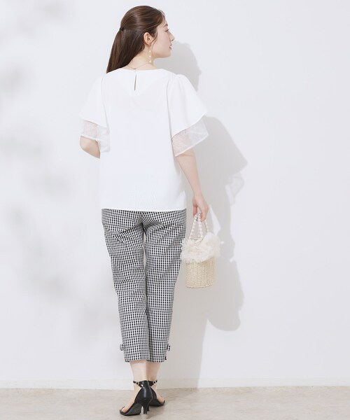 「couture brooch」 半袖ブラウス 40 ブラック レディース_画像4