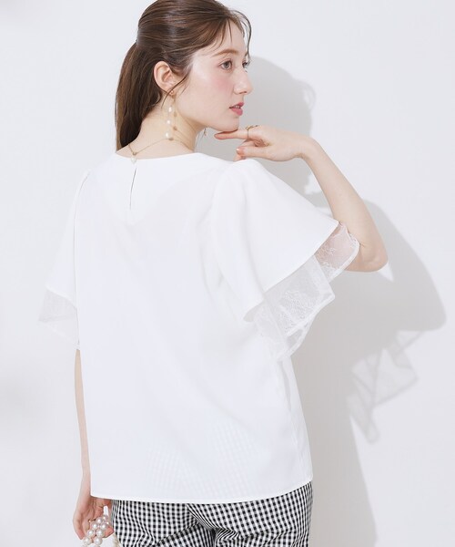 「couture brooch」 半袖ブラウス 40 ブラック レディース_画像7