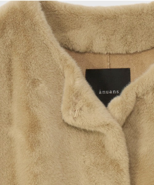 anuans（アニュアンス） ノーカラーコート コート ECOPELノーカラー