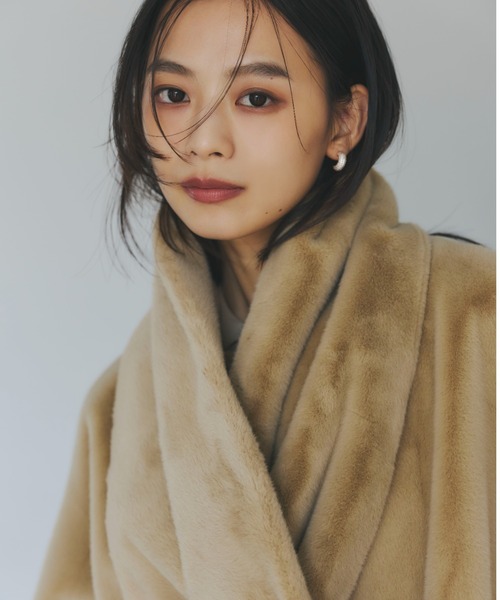 anuans（アニュアンス） ノーカラーコート コート ECOPELノーカラー