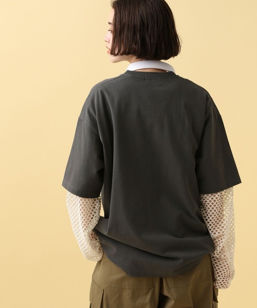 「PBLIM」 半袖Tシャツ LARGE チャコールグレー レディース_画像3