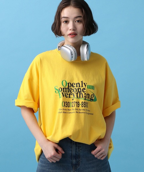 「PBLIM」 半袖Tシャツ LARGE チャコールグレー レディース_画像7