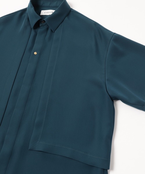 CULLNI 半袖シャツ ブルーグリーン サイズ1 CULLNI（クルニ） 半袖シャツ 1 グリーン メンズ : ZOZOTOWN Yahoo!店