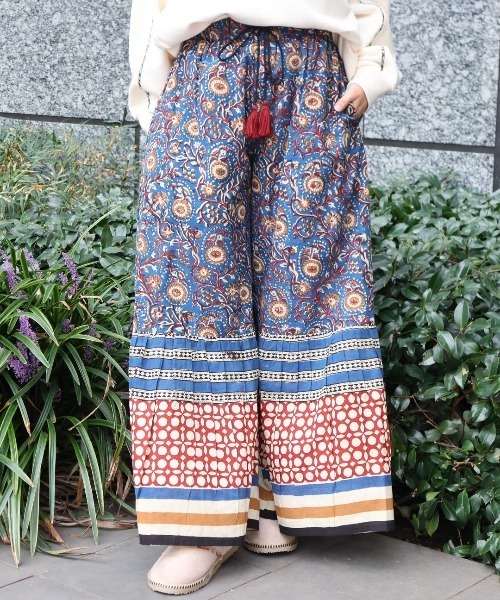 チチカカ（TITICACA） ワイドパンツ パンツ シックブロックパンツ
