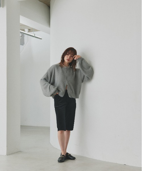 Da-iCE　アティカ ad thie（アドティエ） カーディガン ダブルジップ シャギーニット