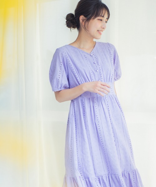 「Petitjo」 半袖ワンピース - ネイビー レディース_画像2