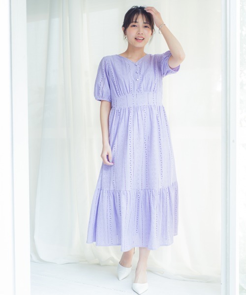 「Petitjo」 半袖ワンピース - ネイビー レディース_画像3