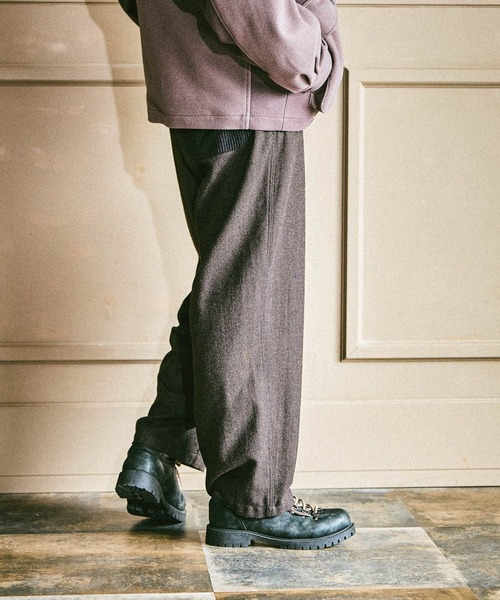 niko and…（ニコアンド） パンツ ウォッシュツイードワークパンツ