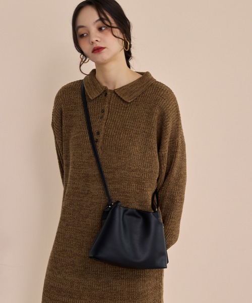 OLUN ワンピース knit polo onepiece/ニットポロワンピース : ZOZOTOWN