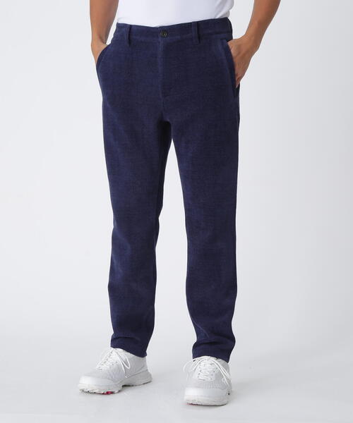 【イエロー】全方向ストレッチ ニットコーデュロイテーパードパンツ <NATIVE> (MENS) PING（ピン） パンツ 「PING APPAREL」全方向ストレッチ ニット