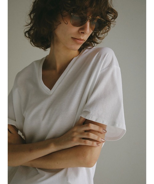 「HER.」 半袖Tシャツ フリー ホワイト レディース_画像7