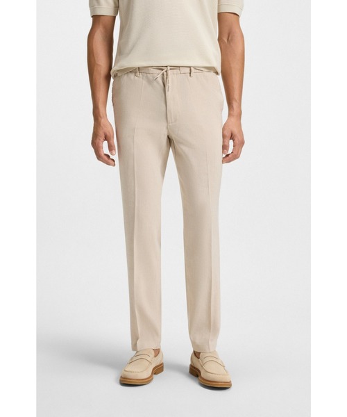 BOSS（HUGO BOSS） スラックス レギュラーフィットパンツ リネン