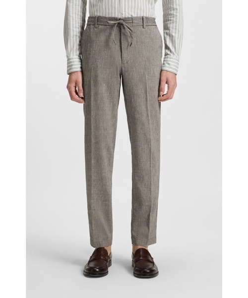 BOSS（HUGO BOSS） スラックス レギュラーフィットパンツ リネン