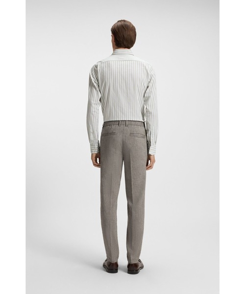 BOSS（HUGO BOSS） スラックス レギュラーフィットパンツ リネン