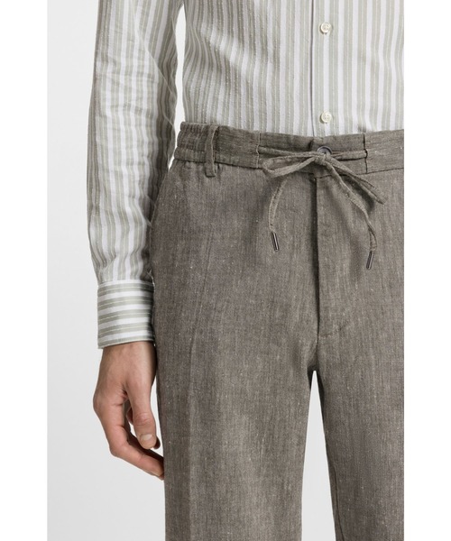 BOSS（HUGO BOSS） スラックス レギュラーフィットパンツ リネン