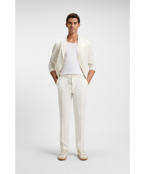 BOSS（HUGO BOSS） スラックス レギュラーフィットパンツ リネン