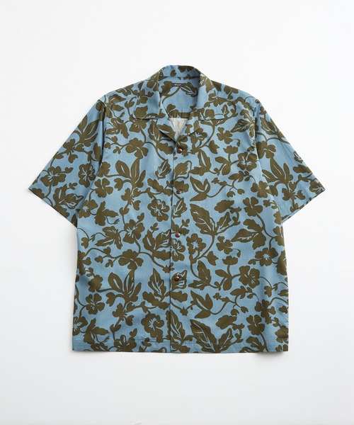 「WILD LIFE TAILOR Adam et Rope'」 半袖シャツ M ダークグリーン メンズの画像