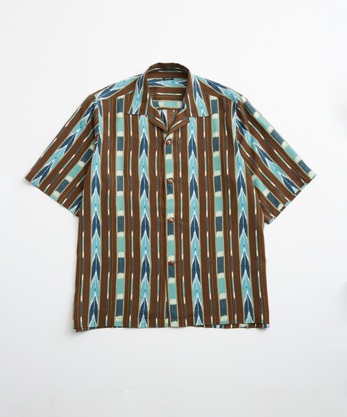 「WILD LIFE TAILOR Adam et Rope'」 半袖シャツ M ダークグリーン メンズの画像