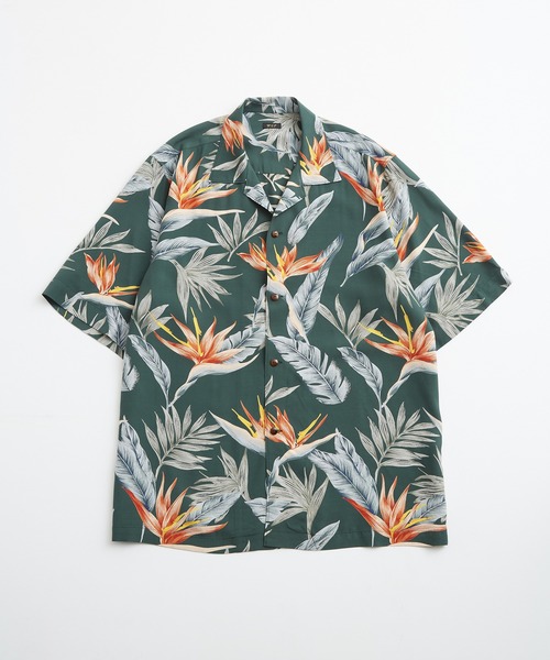 「WILD LIFE TAILOR Adam et Rope'」 半袖シャツ M ダークグリーン メンズの画像