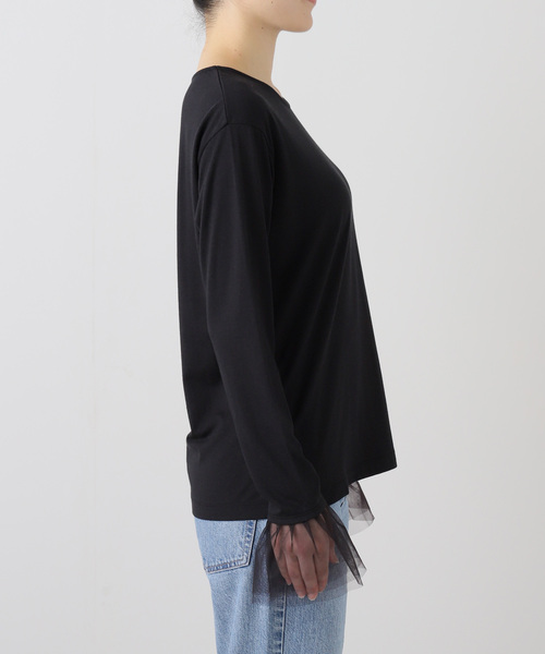 IENA（イエナ） tシャツ チュールカフスプルオーバー レディース