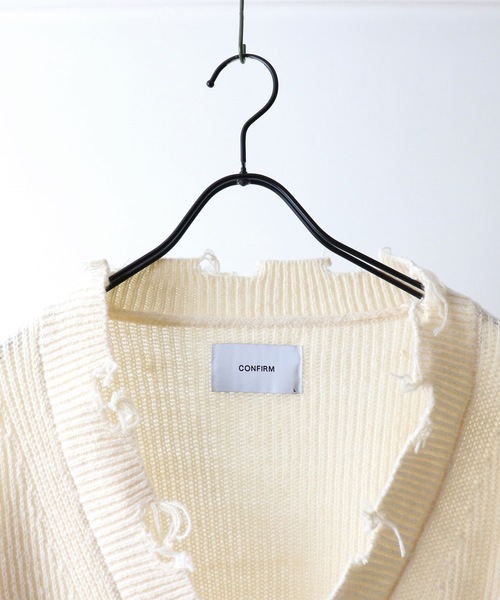 「Confirm」 ニットカーディガン L オレンジ メンズ_画像6