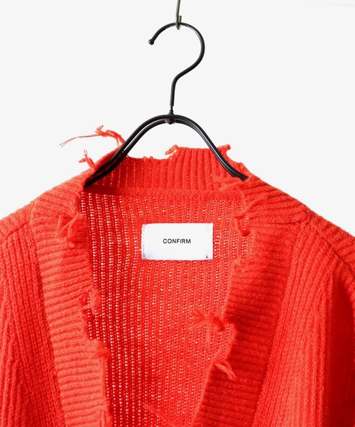 「Confirm」 ニットカーディガン L オレンジ メンズ_画像7