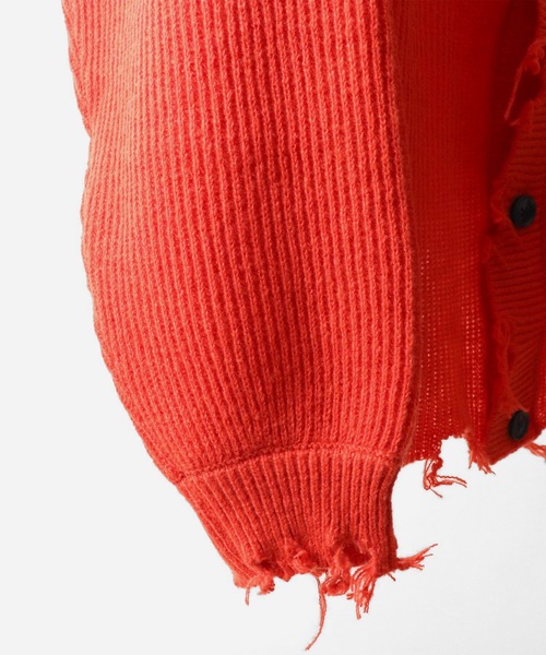 「Confirm」 ニットカーディガン L オレンジ メンズ_画像8