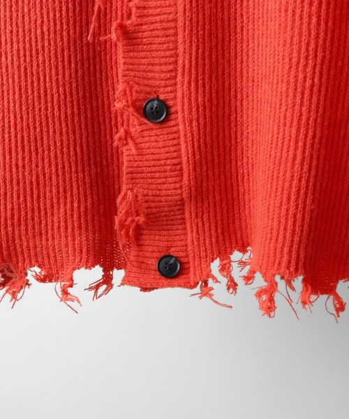 「Confirm」 ニットカーディガン L オレンジ メンズ_画像9