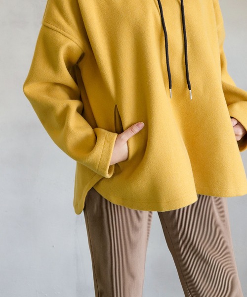 「BITTOKO」 プルオーバーパーカー FREE カーキ レディース_画像9