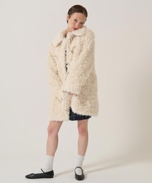 フェイクファー ダッフルコート TINA：JOJUN 新品未使用 TINA：JOJUN（ティーナジョジュン） ダッフルコート コート フェイク