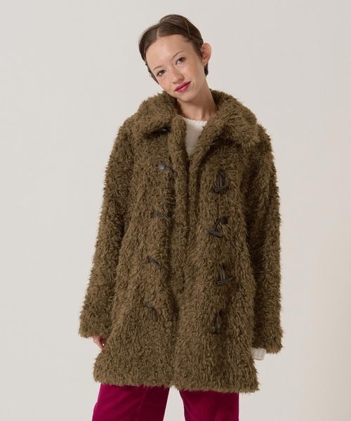 フェイクファー ダッフルコート TINA：JOJUN 新品未使用 TINA：JOJUN（ティーナジョジュン） ダッフルコート コート フェイク