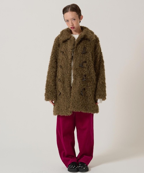 フェイクファー ダッフルコート TINA：JOJUN 新品未使用 TINA：JOJUN（ティーナジョジュン） ダッフルコート コート フェイク