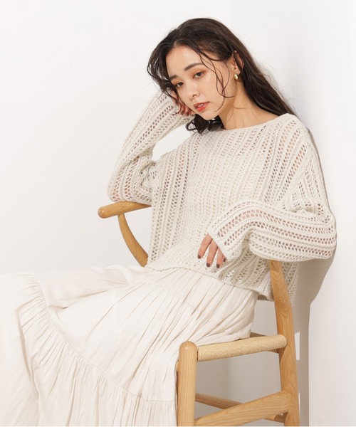 「N.（N. Natural Beauty Basic）」 長袖ニット MEDIUM グレー レディース_画像2