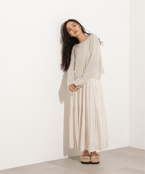 「N.（N. Natural Beauty Basic）」 長袖ニット MEDIUM グレー レディース_画像7