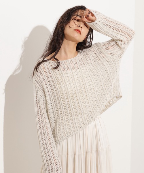 「N.（N. Natural Beauty Basic）」 長袖ニット MEDIUM グレー レディース_画像8