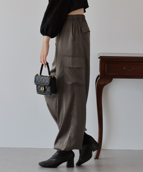 「BLUEEAST」 カーゴパンツ MEDIUM カーキ レディース_画像2