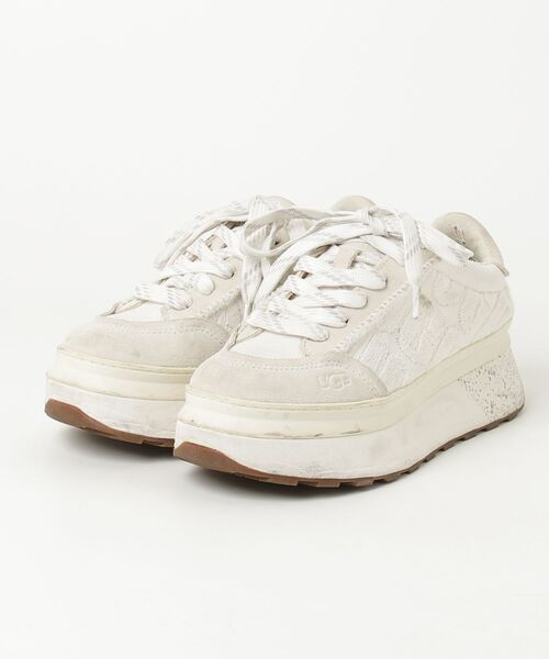 UGG ホワイト スニーカー サイズ7 UGG Australia（アグオーストラリア） 「UGG」 ローカットスニーカー