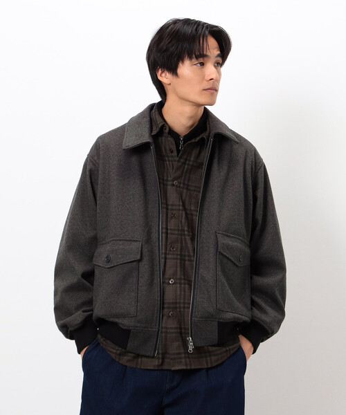 ジャケット・アウター 90s COMME CA ISM zip up sweat riders jkt ジャージー ツイード ジップブルゾン | コムサイズム(COMME CA ISM