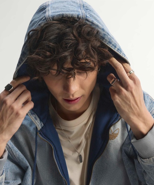 adidas（アディダス） コート ジャケット adidas DENIM PADDED JACKET