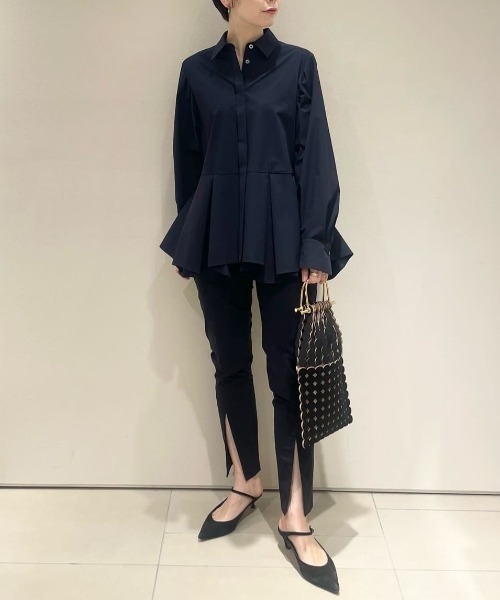 LE PHIL（ル フィル） ブラウス シャツ SOLOTEXブロードタックフレア