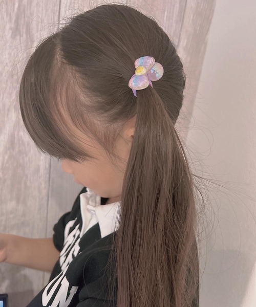 ヘアゴム No.54 CERCA ヘアゴム lulunoix/キラキラリボンヘアゴム N15454 : ZOZOTOWN